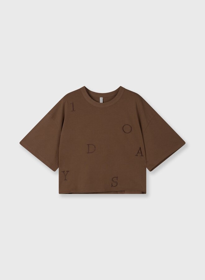 10days thick cotton tee dark truffle