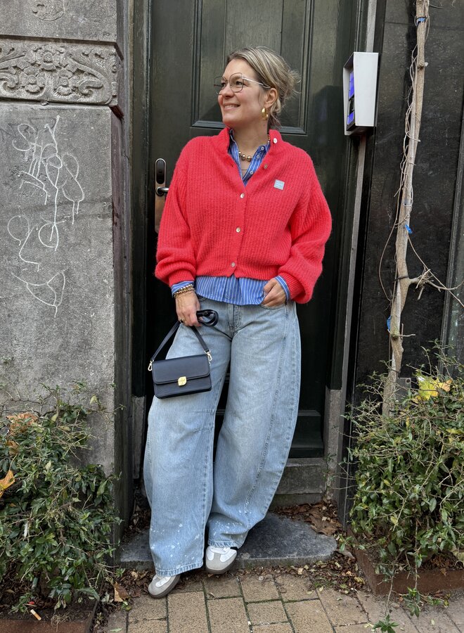 American V. east19 vest knopen sunrise fluo