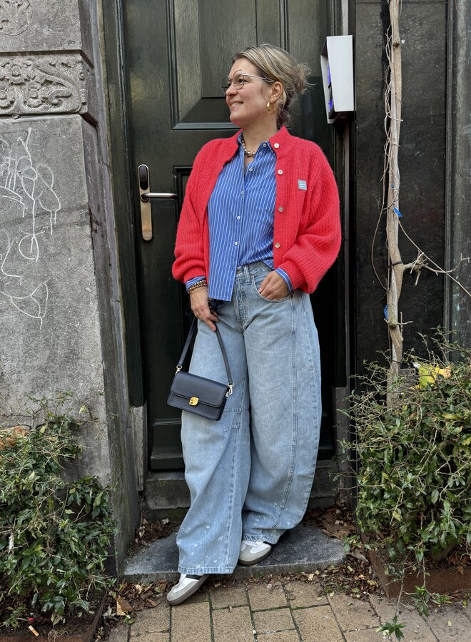 American V. east19 vest knopen sunrise fluo