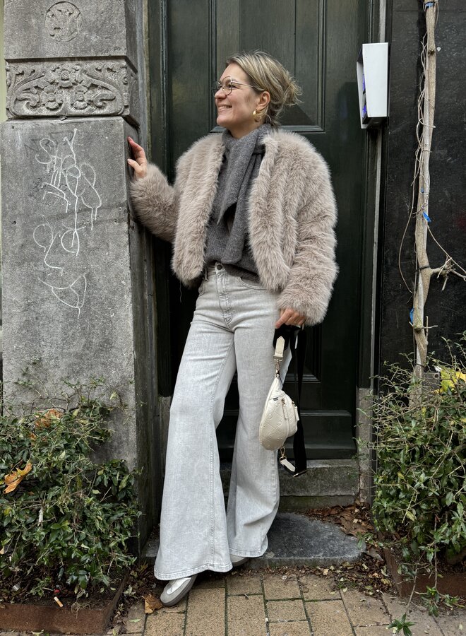 SF lulu bow knit medium grey