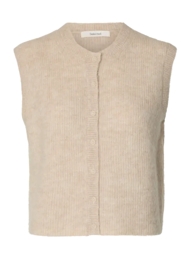 SF lulu sl button o-neck vest birch