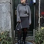 Second Female siv knit short skirt dark grey