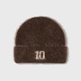 10days hairy knit beanie dark truffle