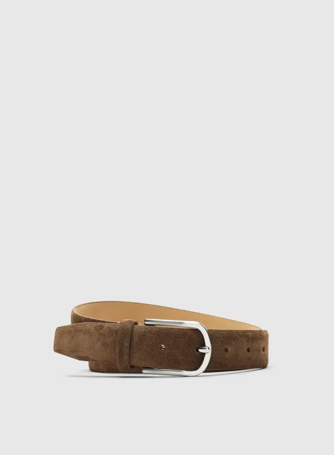 SF fiona suede leather belt tan