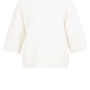 Yaya sweater with rib sleeves white