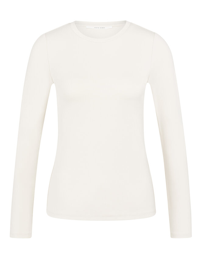 Yaya cotton long sleeve shirt beige