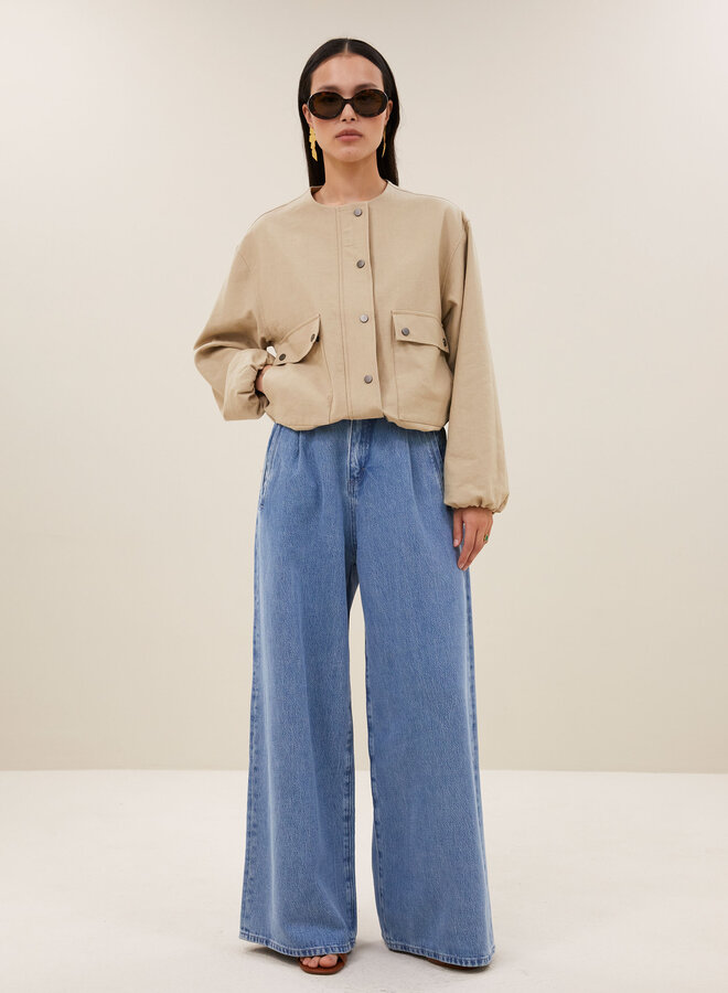 BY BAR maggie canvas jacket dark sand