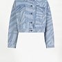 Dante6 spring printed denim jacket blue