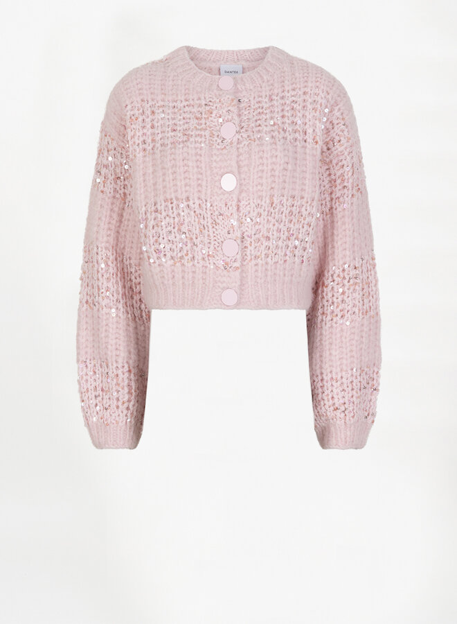 Dante6 juna stripe cardigan rose quarts