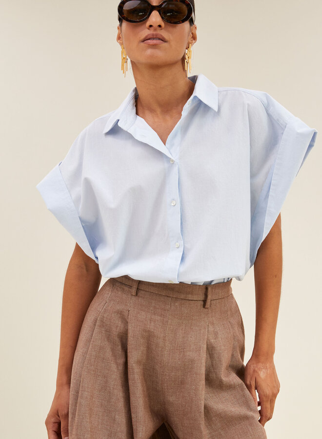 By Bar pixie chambray blouse light blue