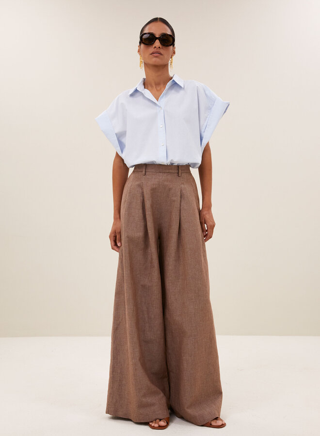 By Bar pixie chambray blouse light blue