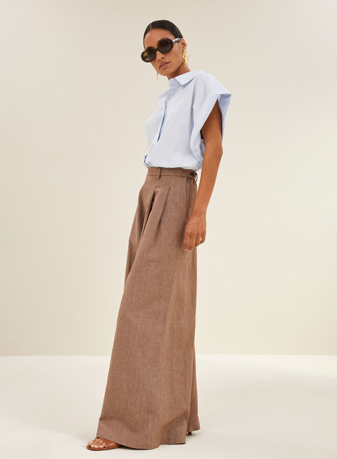 By Bar pixie chambray blouse light blue