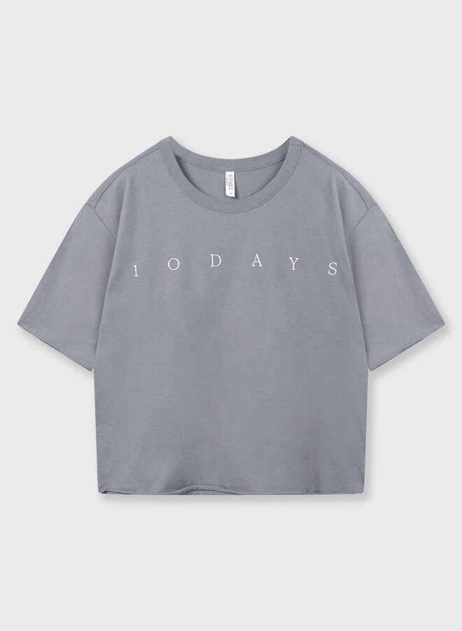 10DAYS short sleeve tee logo light graphite