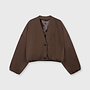10days cropped baseball cardigan dark truffle
