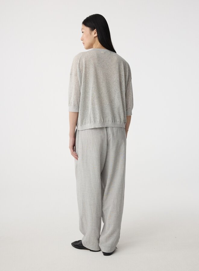 Knit-ted fanes t-shirt grey melange