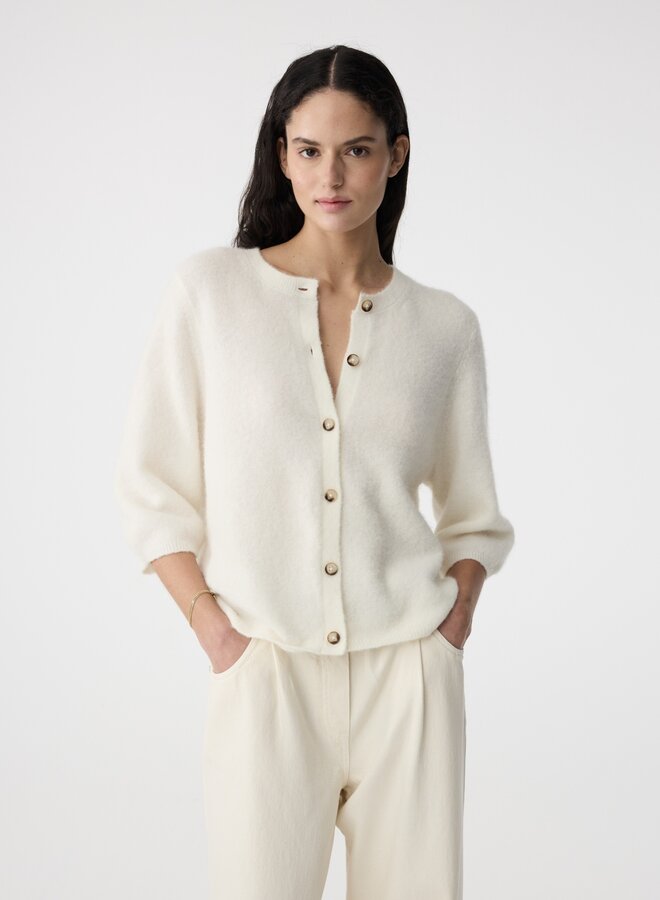 Knit-ted meg cardigan off white