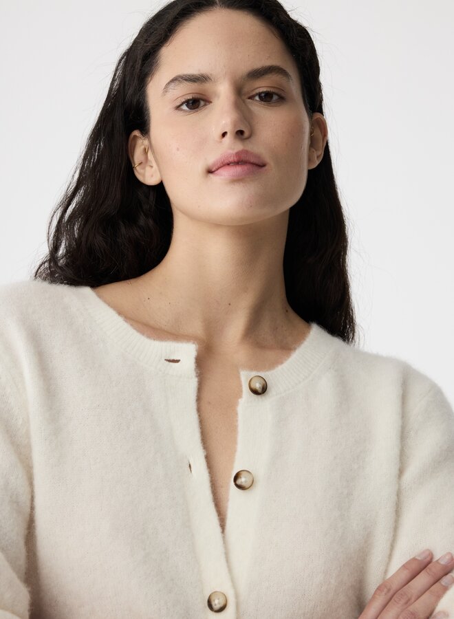 Knit-ted meg cardigan off white