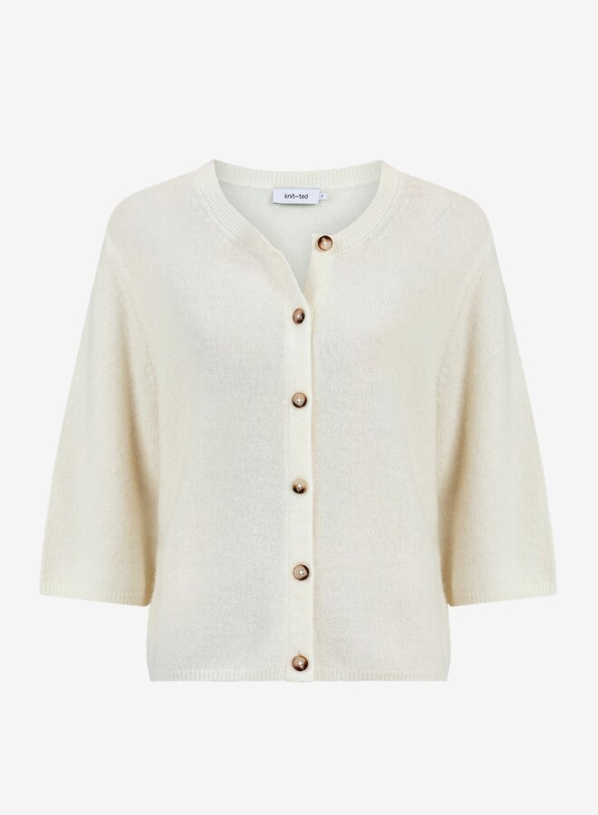 Knit-ted meg cardigan off white