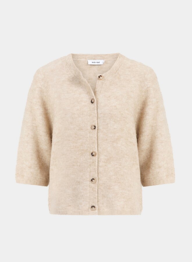 Knit-ted meg cardigan sand