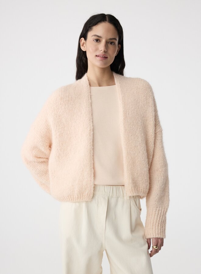 Knit-ted becky cardigan soft rose