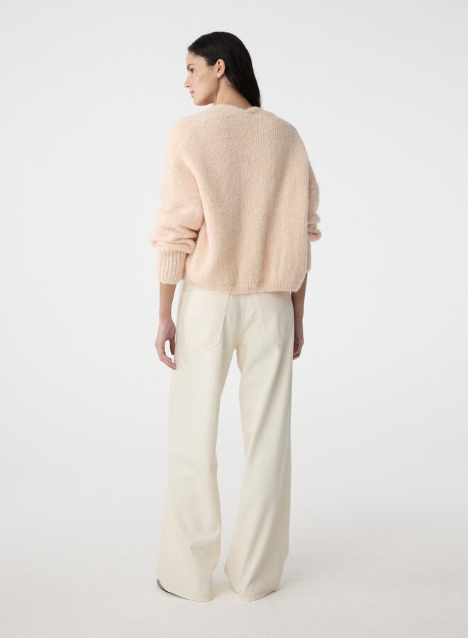 Knit-ted becky cardigan soft rose