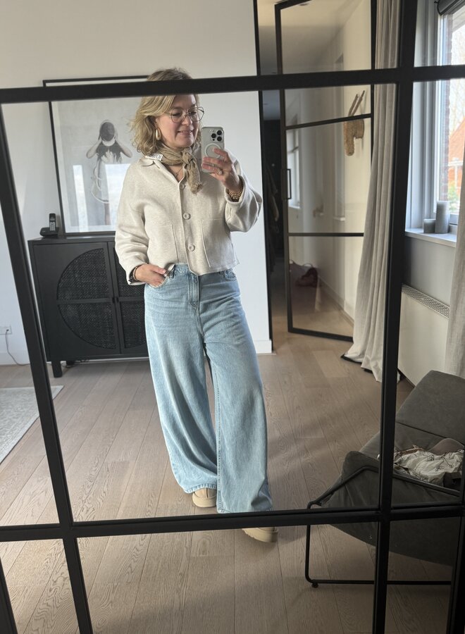 Knit-ted joy cardigan greige