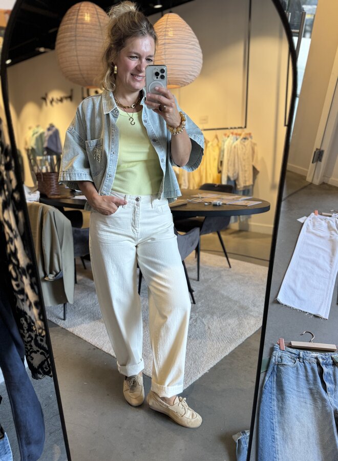 Circle denver blouse blue wash