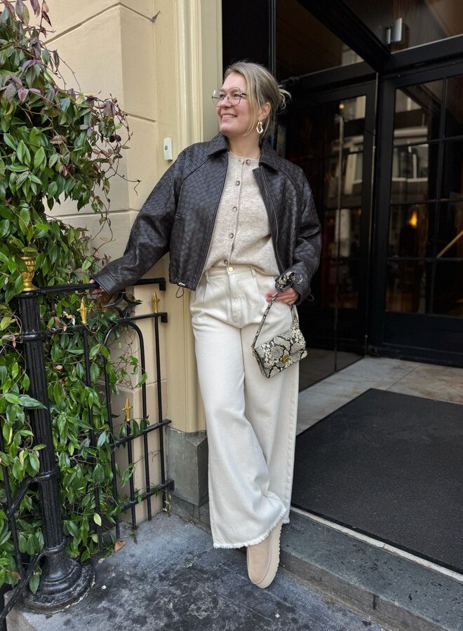 Second vermont leather jacket chocolate torte