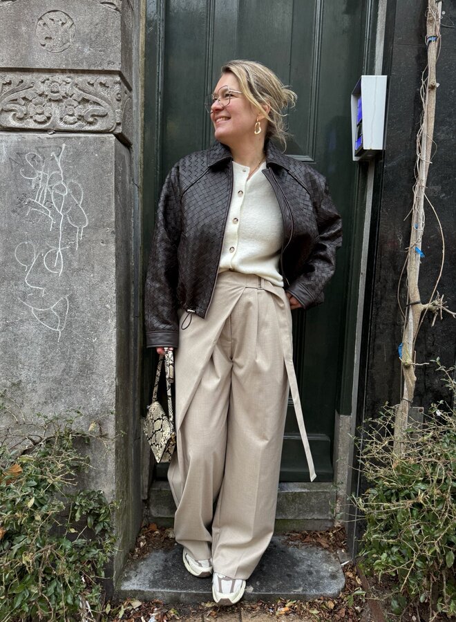 Knit-ted meg cardigan off white