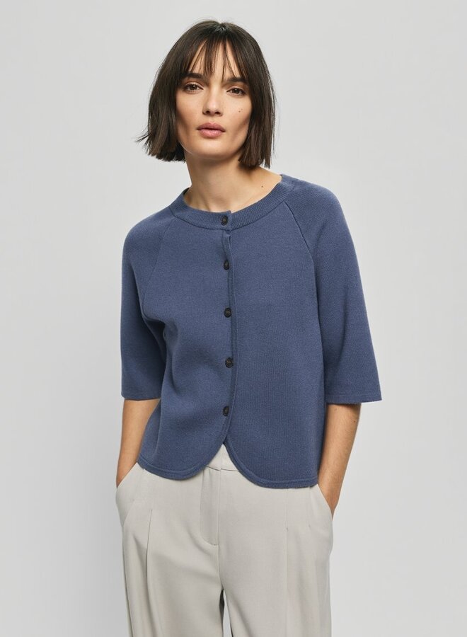 Moss aubree east 2/4 cardigan vintage indigo