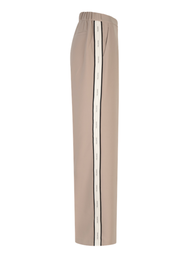 Dante6 hush logo stripe smart pants sand beige