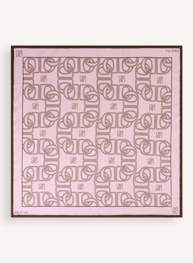 Dante6 monogram scarf pink shell
