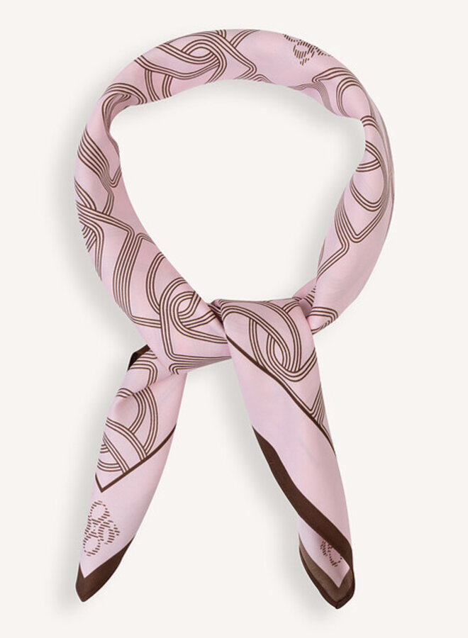Dante6 monogram scarf pink shell