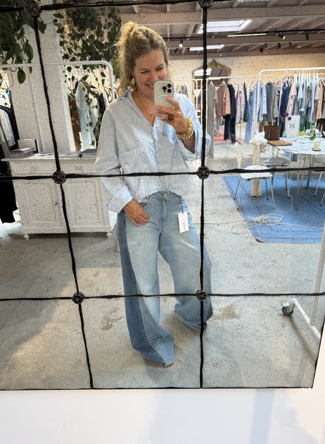 MEW sunna boxy short shirt blue