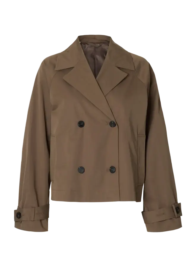 SF cilo short trenchcoat chocolate