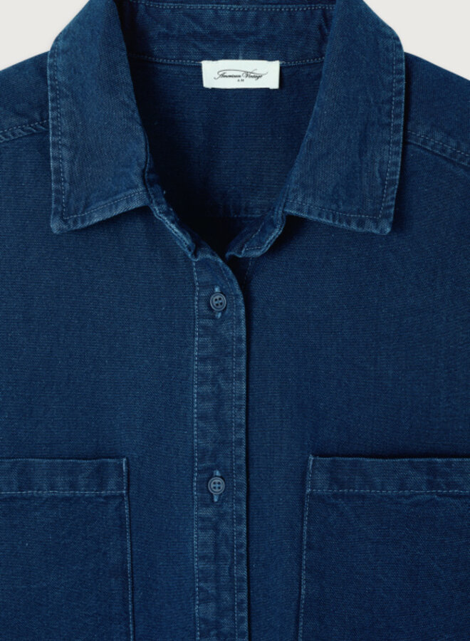 American V. com06 blouse denim raw blue