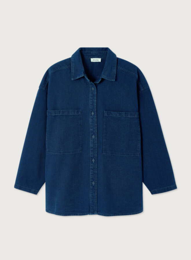American V. com06 blouse denim raw blue