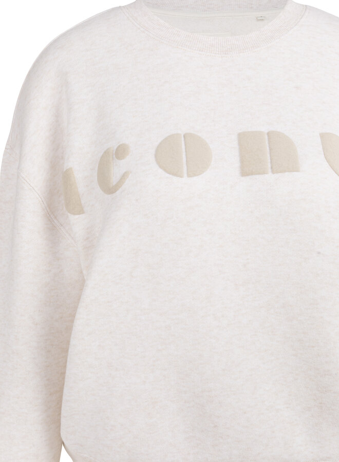 Yaya sweater with artwork beige