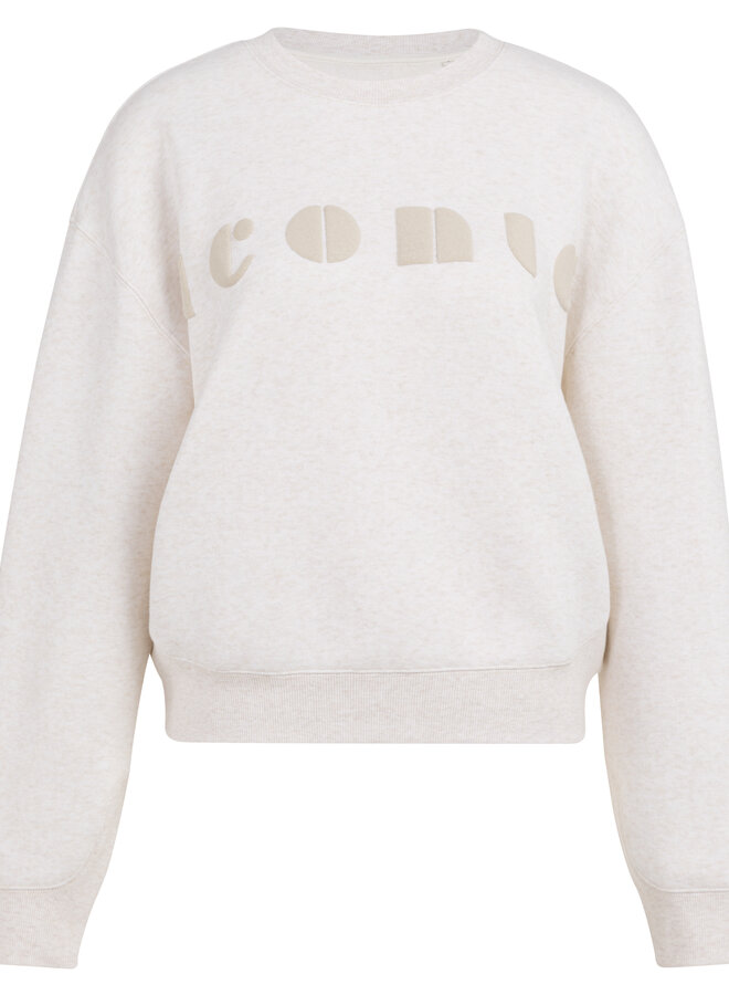 Yaya sweater with artwork beige