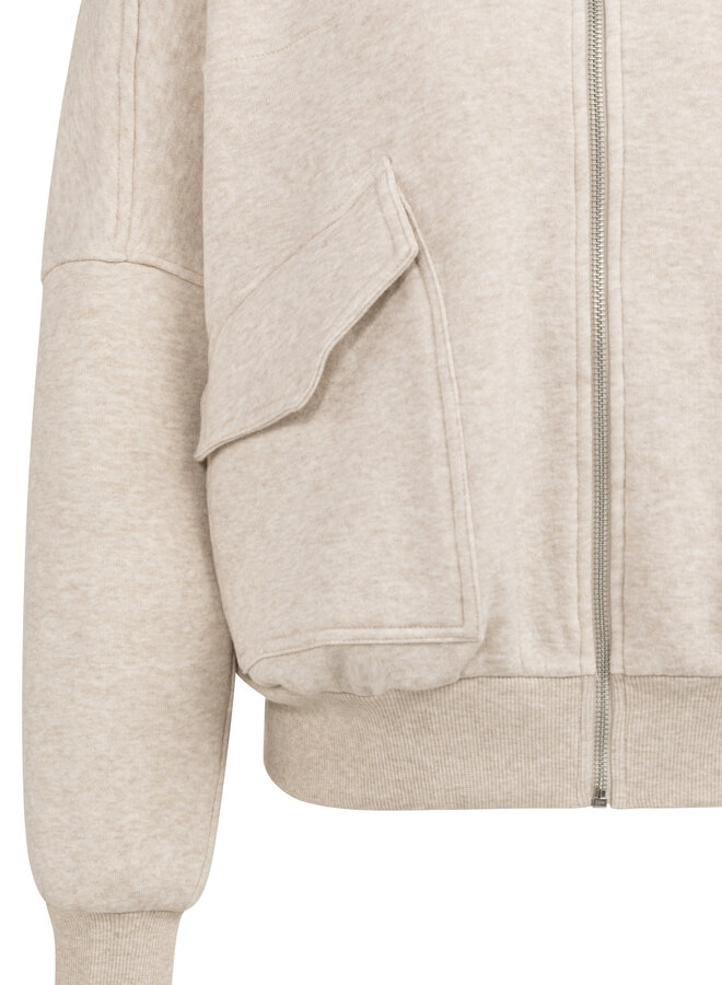 Yaya sweat jacket slate grey