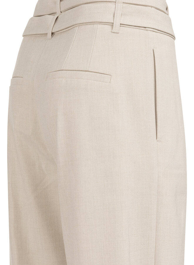 Yaya trousers double belt beige