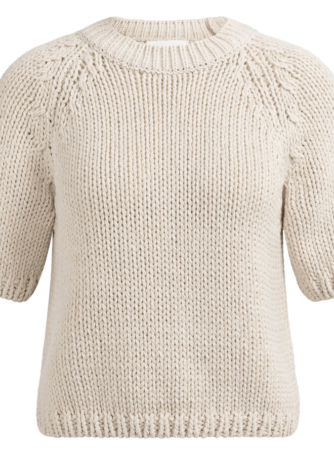 Yaya chunky knit sweater beige