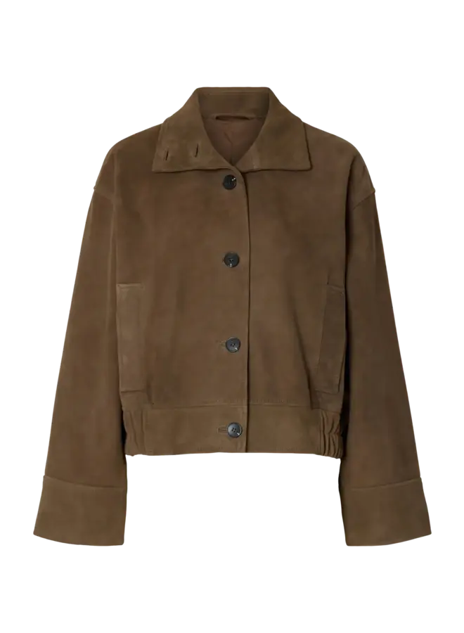 SF aiden suede jacket chocolate