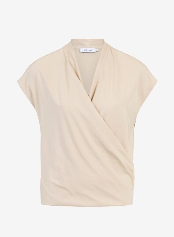 Knit-ted jet top sand
