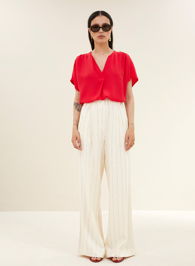 By Bar benji pinstripe pant black thin stripe