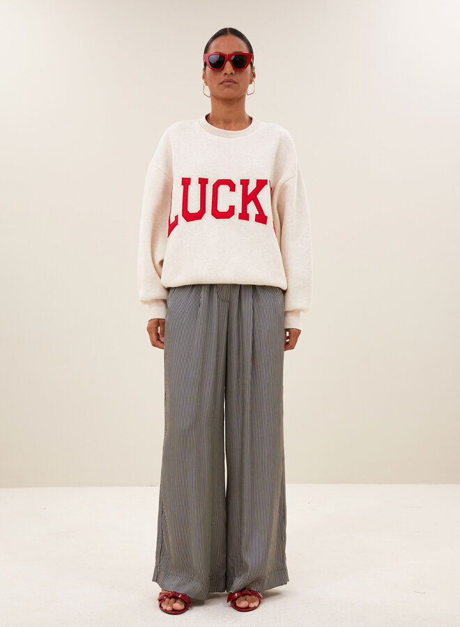 By Bar benji silky stripe pant black stripe