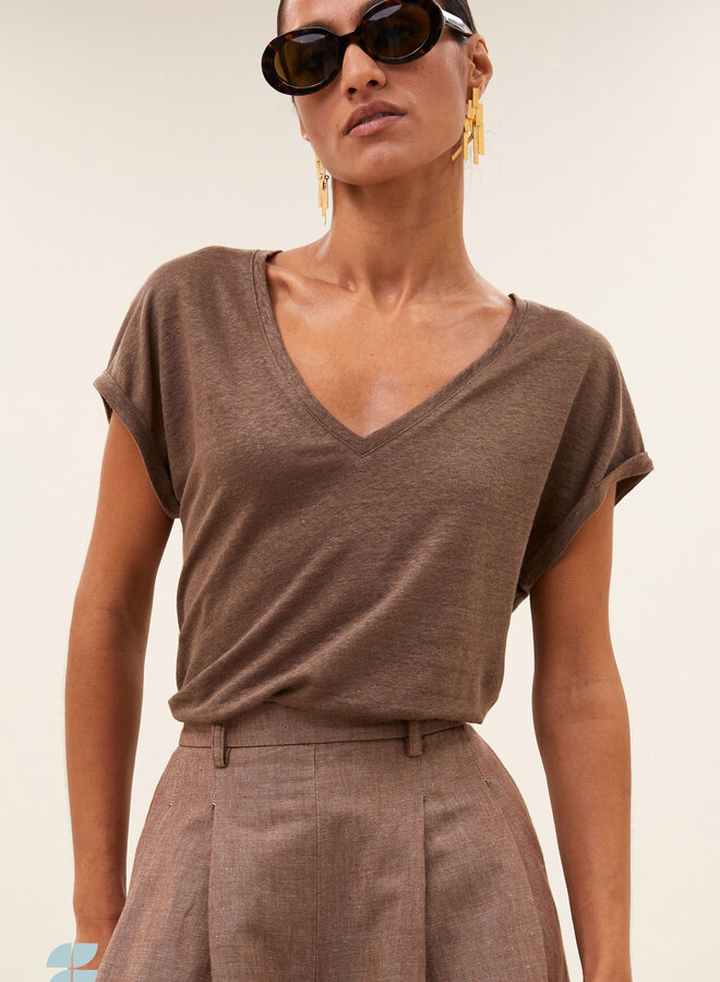 By Bar momi linen top iced coffee