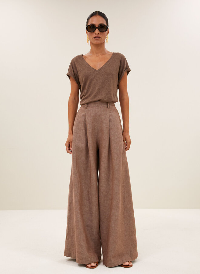 By Bar momi linen top iced coffee