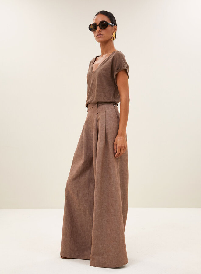 By Bar momi linen top iced coffee