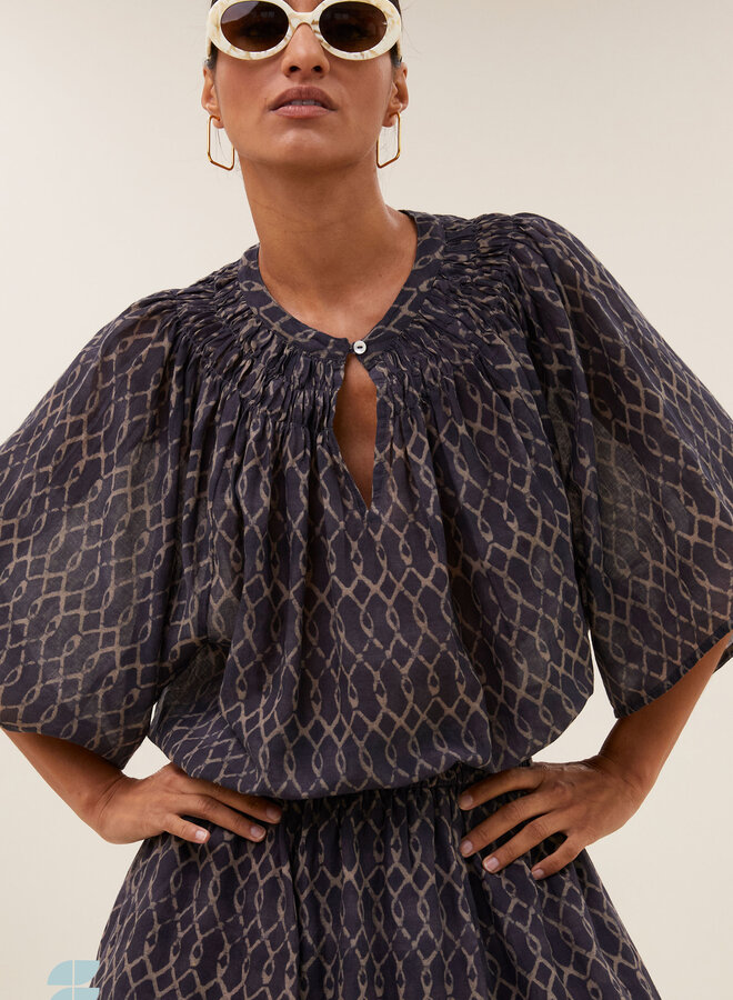 By Bar este marqi print blouse